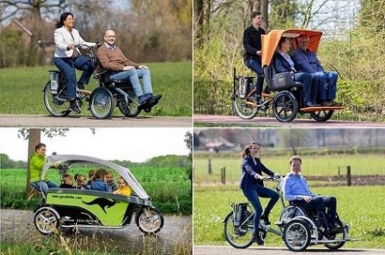 Cargo bike fietsen van Van Raam geschikt voor transport personen