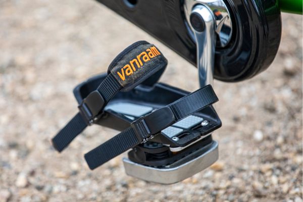 option foot fixation on van raam adapted bicycle