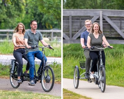 Tandem pliable de Van Raam tandem à trois roues Twinny Plus et tandem à deux roues Twinny