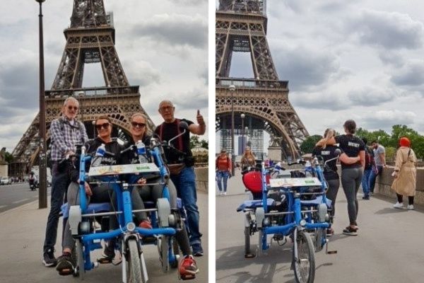 Tour Fietsmaatjes Paris Romy und Whitney mit dem Fun2Go Duo Fahrrad Van Raam