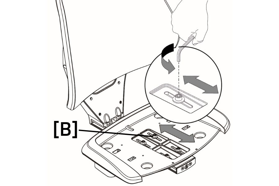 How to adjust the seat of the Van Raam Easy Rider Compact tricycle - seat depth socket-head screws