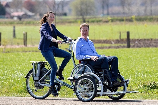 Van Raam Cargo bike VeloPlus for passenger wheelchair transport