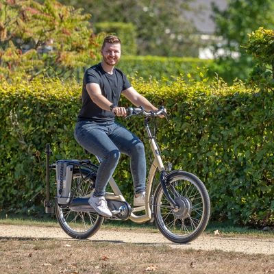 Unieke stabiele lage instapfiets voor ouderen