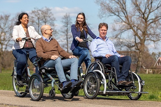 Wheelchair bikes by Van Raam for wheelchair users