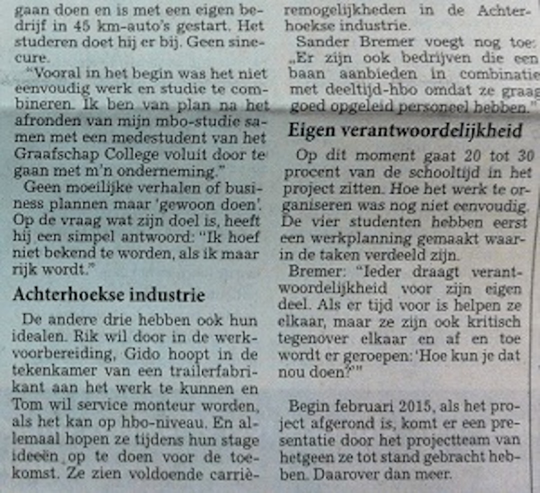aangepaste fiets door studenten