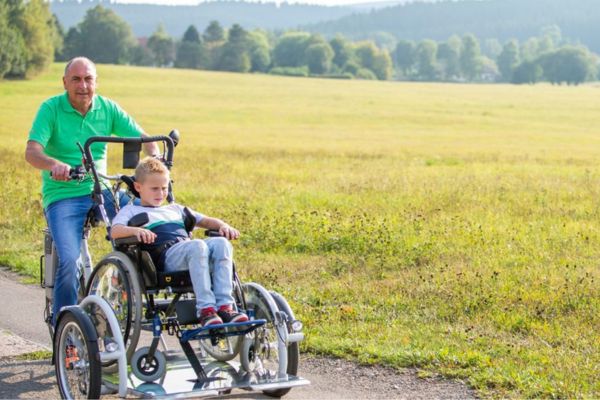 Rollstuhlfahrrad VeloPlus in Kinderhospiz Mitteldeutschland