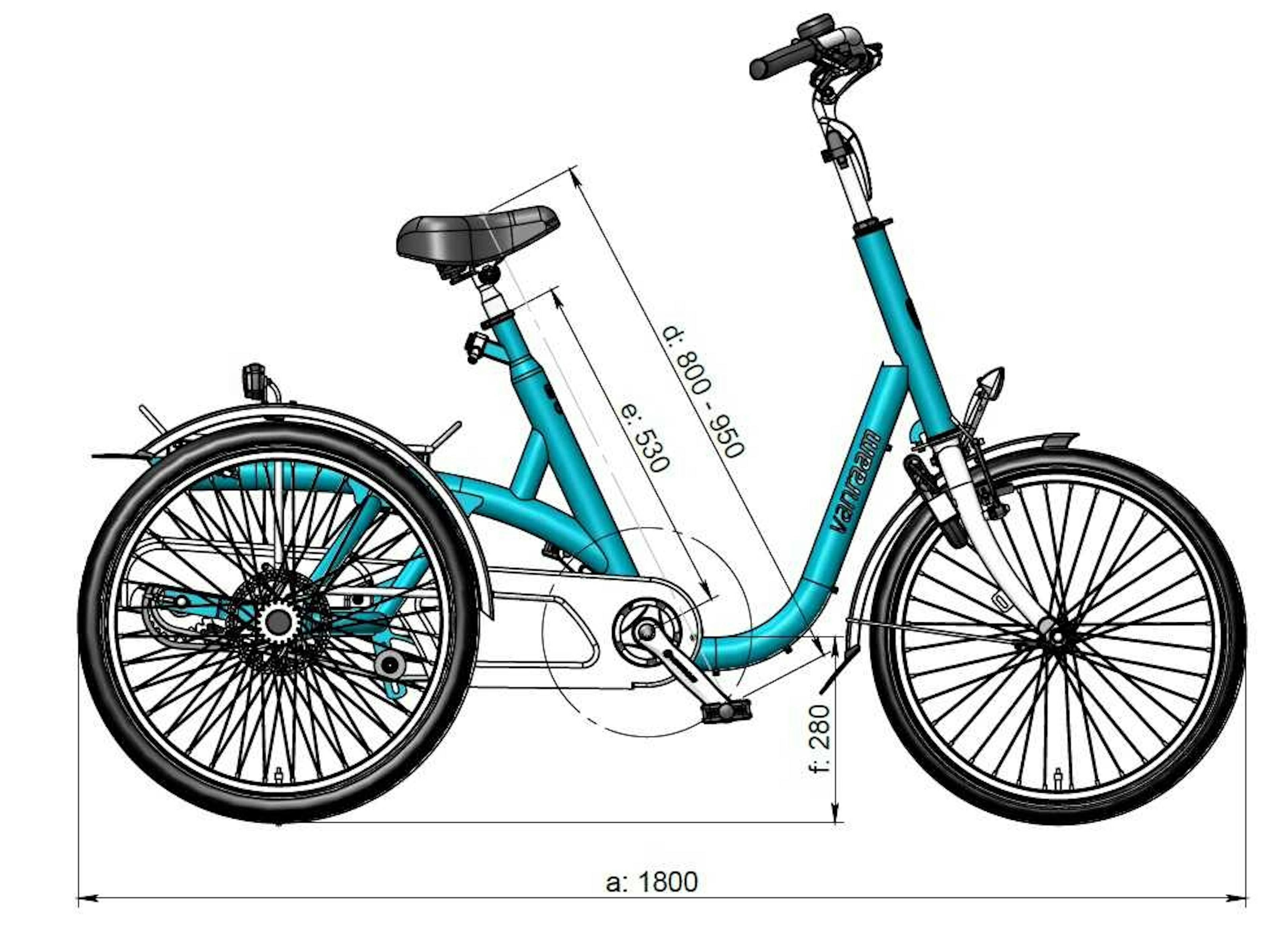 Maxi tricycle dimensions Van Raam
