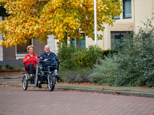 Duo Fahrräder von Van Raam Radfahren mit Autismus