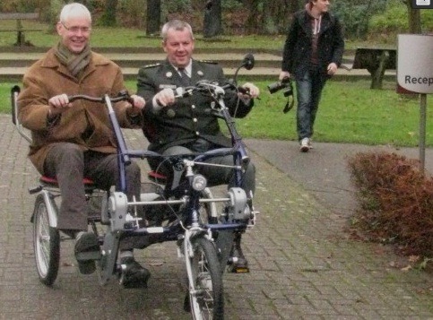 Dreiradtandem Doppelsitzer Fun2Go Van Raam auch sehr beliebt in Belgien