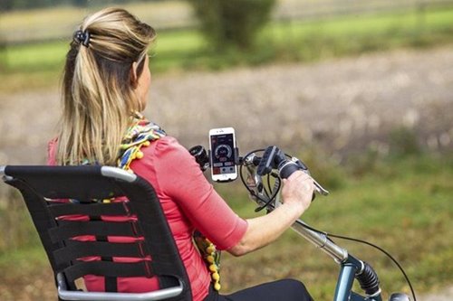 Van Raam Easy Rider driewieler voor invalide met trapondersteuning en e-bike app