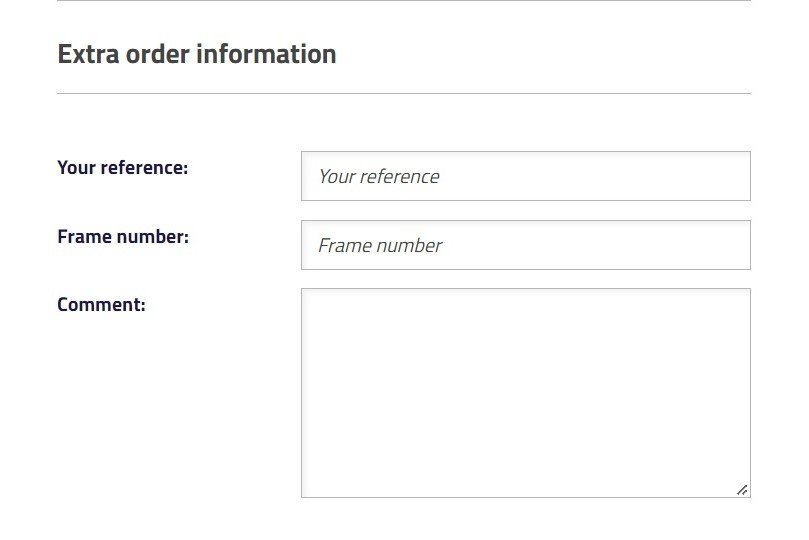 webshop for van raam dealers placing an order