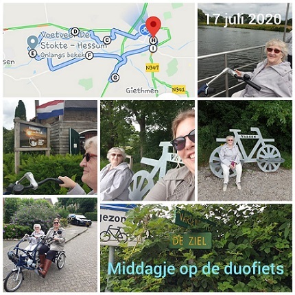 Nachmittag auf dem Duo-Fahrrad Taxi Steen Ommen