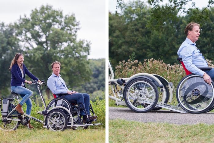 Van Raam VeloPlus wheelchair bicycle in da daily life
