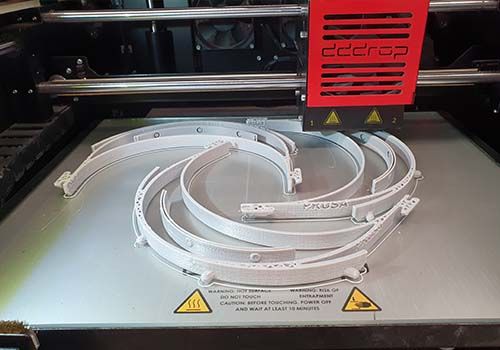 Van Raam FDM 3D printed parts against corona