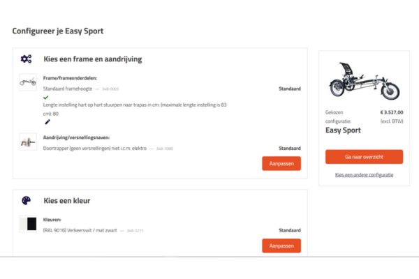Van Raam configuratie tool