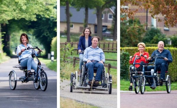 Angepasstes Fahrrad für invalide Personen