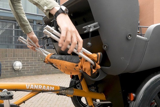 Rohne im hinteren Teil Rikscha Fahrrad Chat lagern 