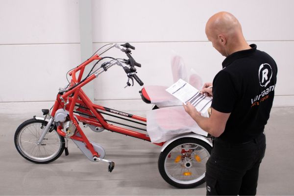 Video quality inspection of a Van Raam bicycle