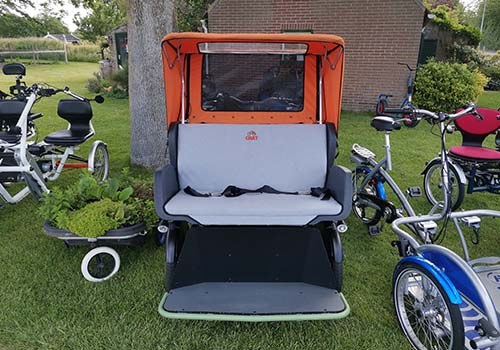 Rental of Van Raam adapted bicycles at De Bever Chat rickshaw bike