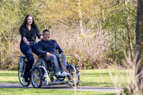 Wheelchair transport bike VeloPlus by Van Raam