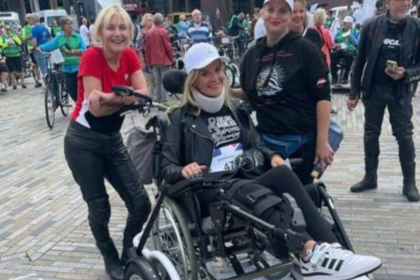 Van Raam VeloPlus wheelchair bike at the Limitless Eleven Cities Tour