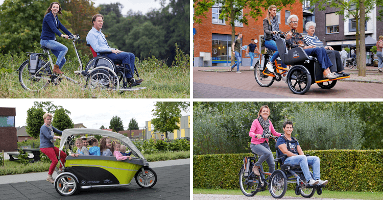 Cargo bike fietsen van Van Raam geschikt voor transport personen