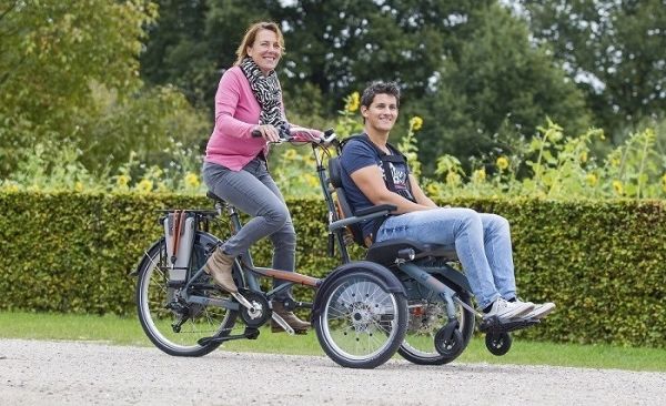 OPair-Rollstuhl-Fahrrad mit komfortablem Sitz von Van Raam