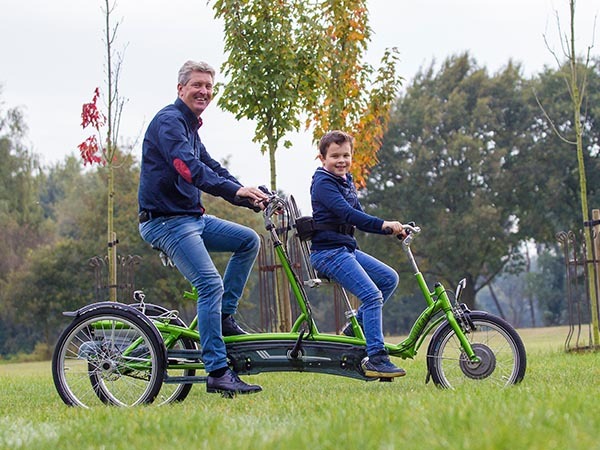 Hoeveel wielen heeft een tandem Van Raam Kivo Plus