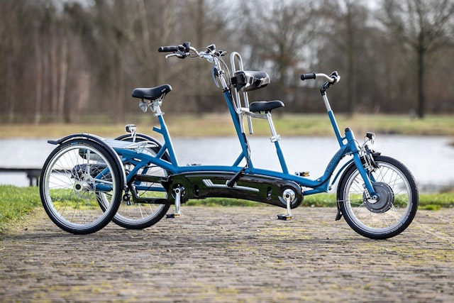 Driewieltandem ouder en kind