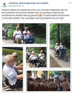 Bewoners van Liemerije hebben genoten op de duofiets