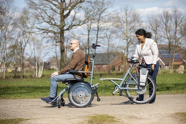 Cadre divisible pour vélo en fauteuil roulant Van Raam Opair