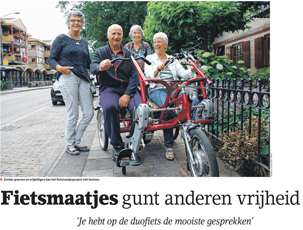 Duofiets geeft vrijheid en mobiliteit