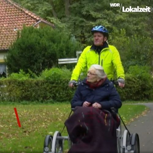 Benutzererfahrung Rollstuhltranportfahrrad VeloPlus - Margret Bussen