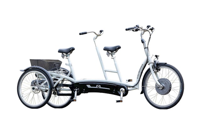 TWINNY PLUS agaatgrijs driewieltandem voor volwassenen