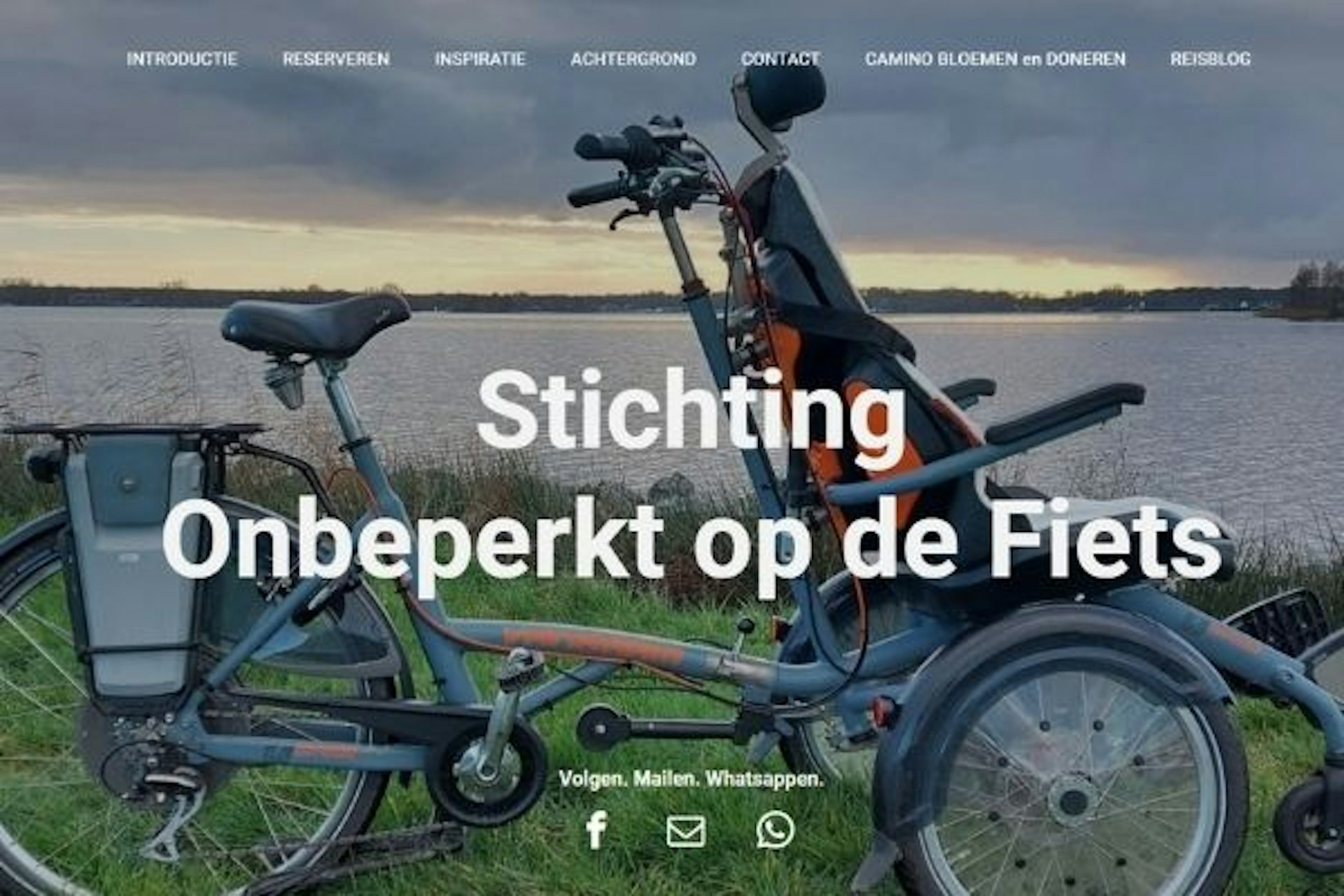 Website foundation Onbeperkt op de Fiets