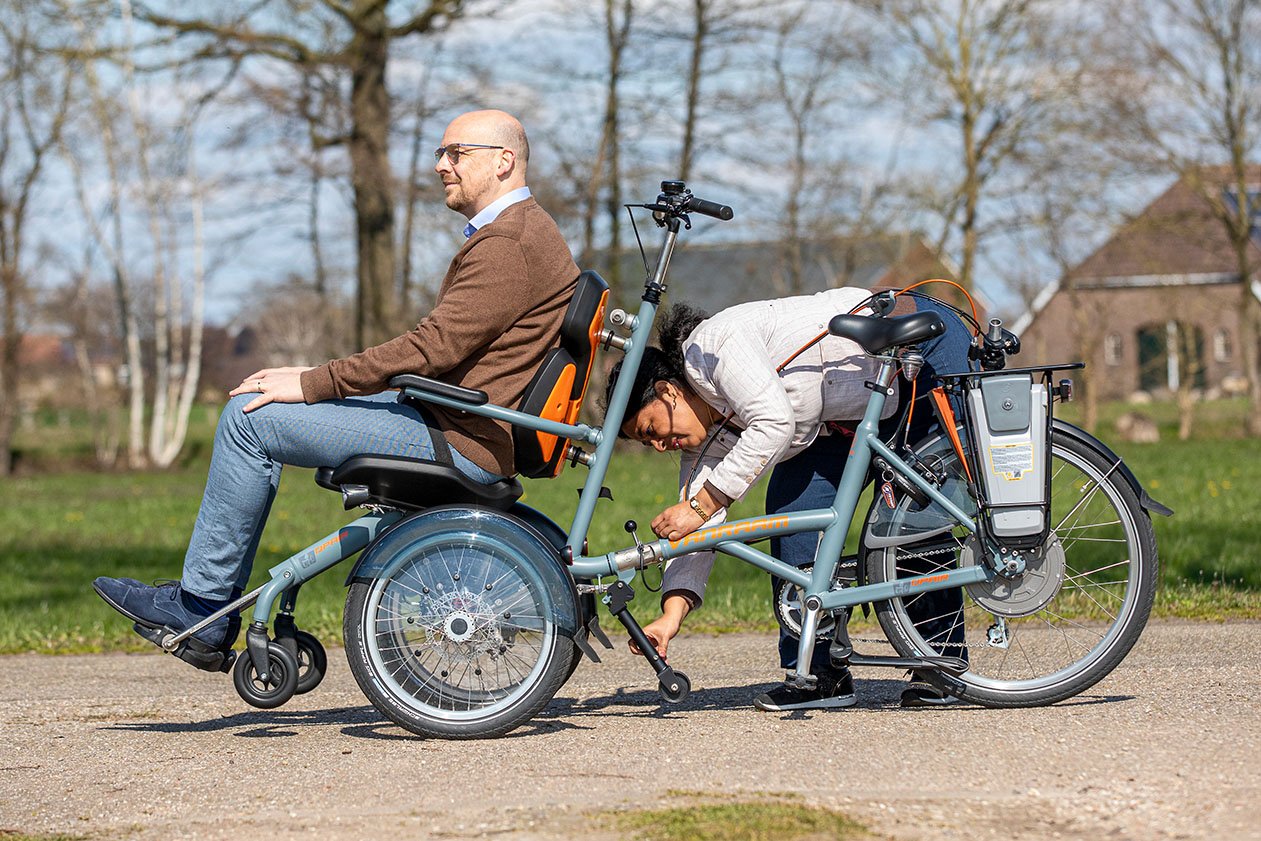 Accouplement divisible pour les vélos en fauteuil roulant Opair