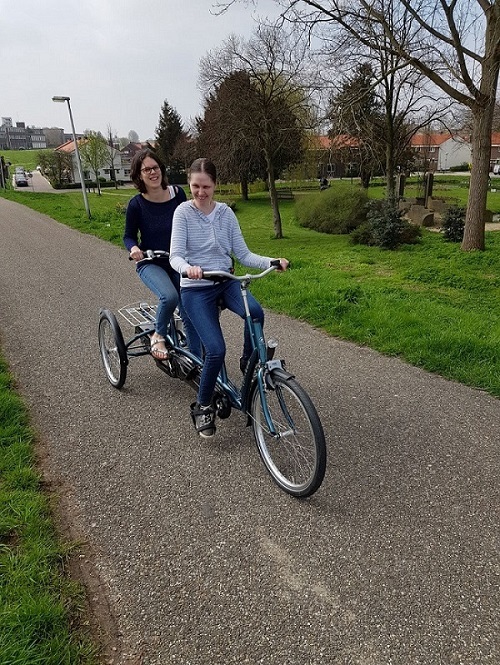 Van Raam tandem tricycle Twinny Plus - user experience Mirjam Droger