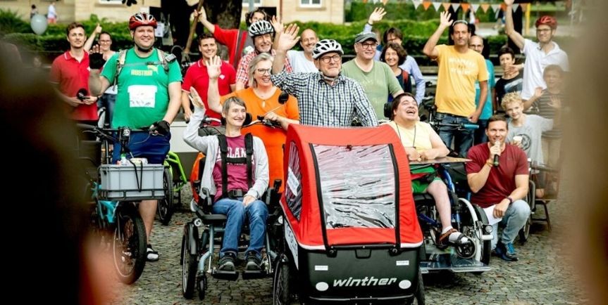 Cargo Bike Tag 2019 in Stuttgart mit van raam Verkehrsminister von Baden-Württemberg Winfried Hermann