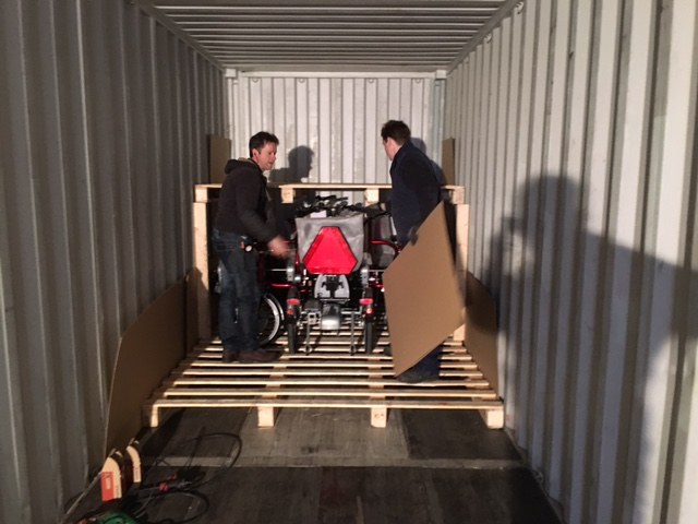 Special needs bikes loading for America