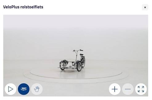 View the VeloPlus wheelchair bike in 360 degrees