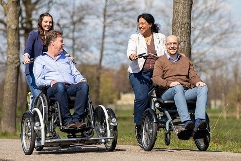 Van Raam Rollstuhlfahrräder VeloPlus und OPair für Polyneuropathie 