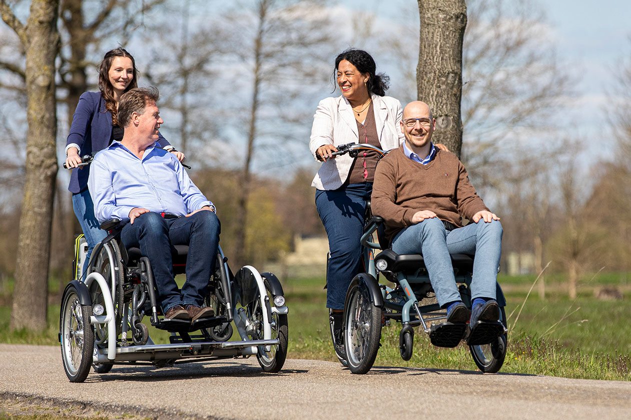 Van Raam wheelchair bikes VeloPlus and OPair