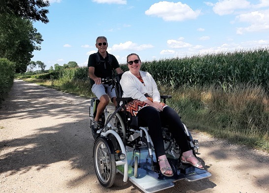 Customer experience wheelchair bike VeloPlus rental