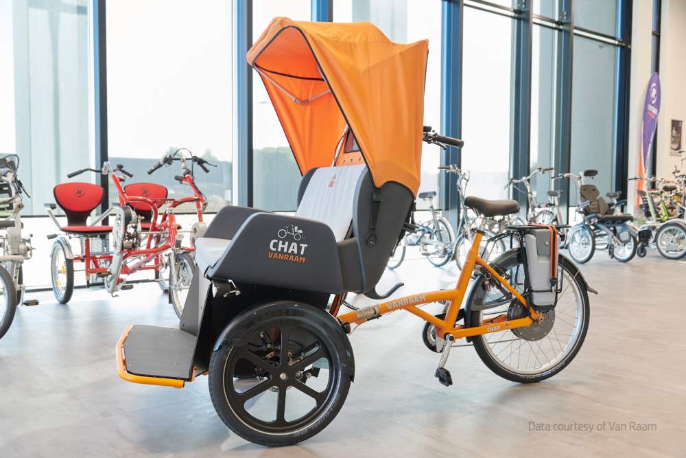 3D printer voor onderdelen op Van Raam Chat riksja fiets
