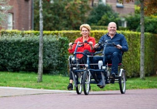 Van Raam duofiets testen en proberen bij Welzorg Shop