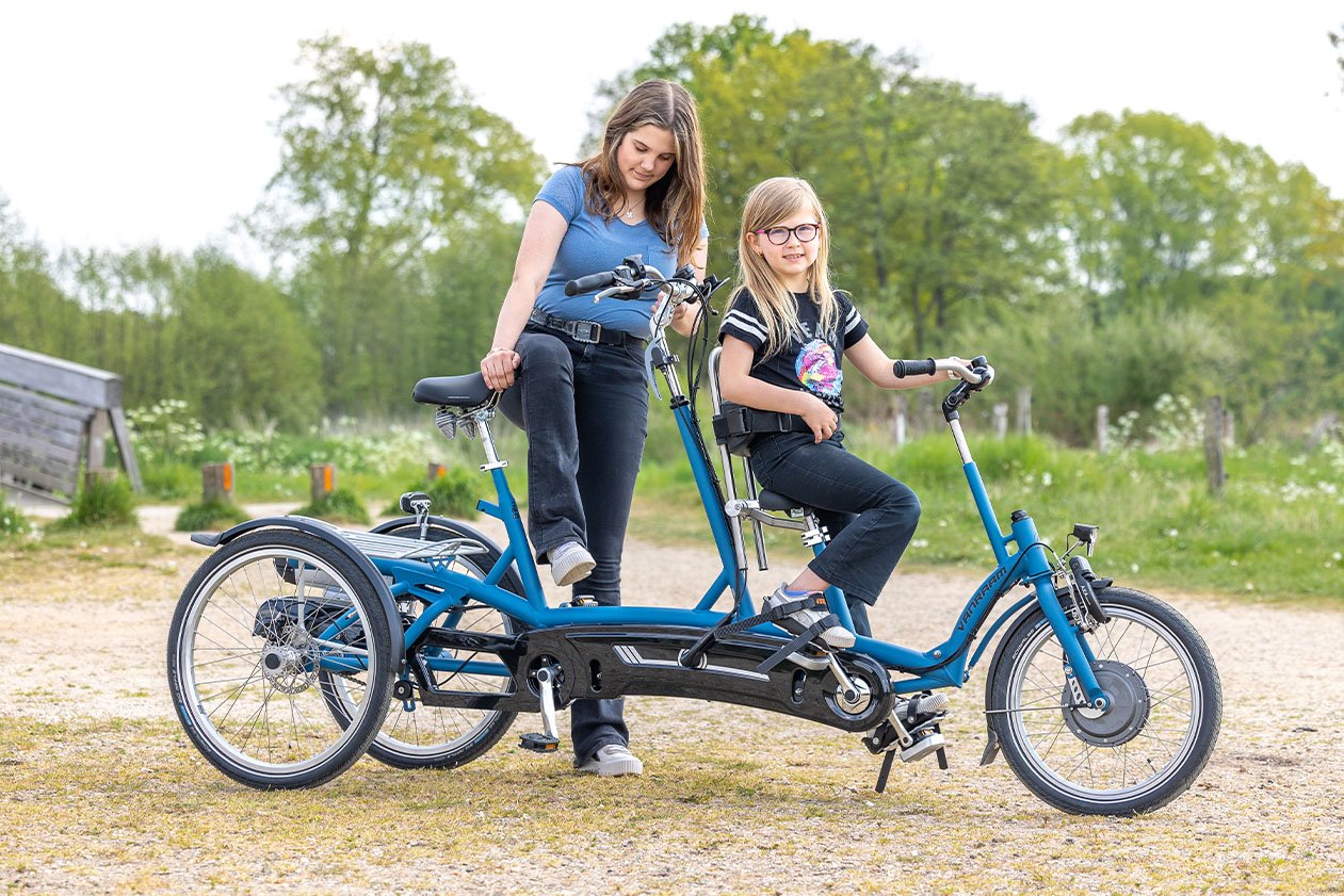 Kivo Plus Van Raam tandem electric tricycle adult child