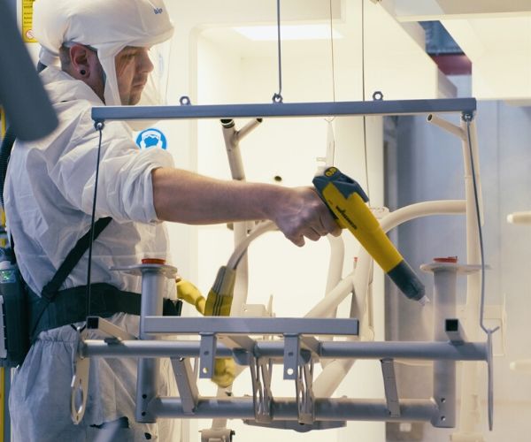 Powder coating at Van Raam