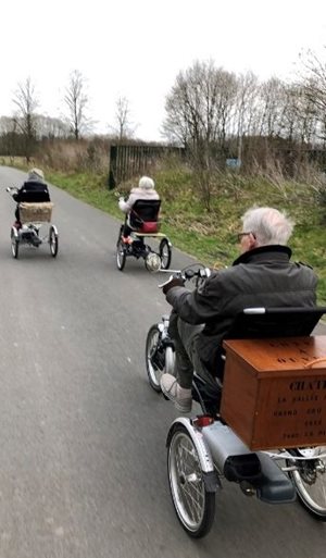 Cycling with electric tricycle Van Raam Easy Rider customer experience Albert Bloemendaal