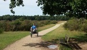 ligdriewieler Easy Sport fietsen in natuur Cindy van Bemmelen