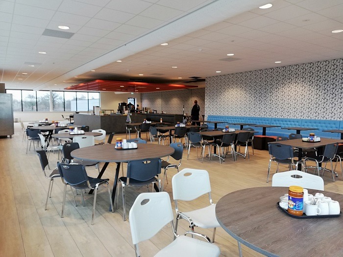 The canteen at new Van Raam premises